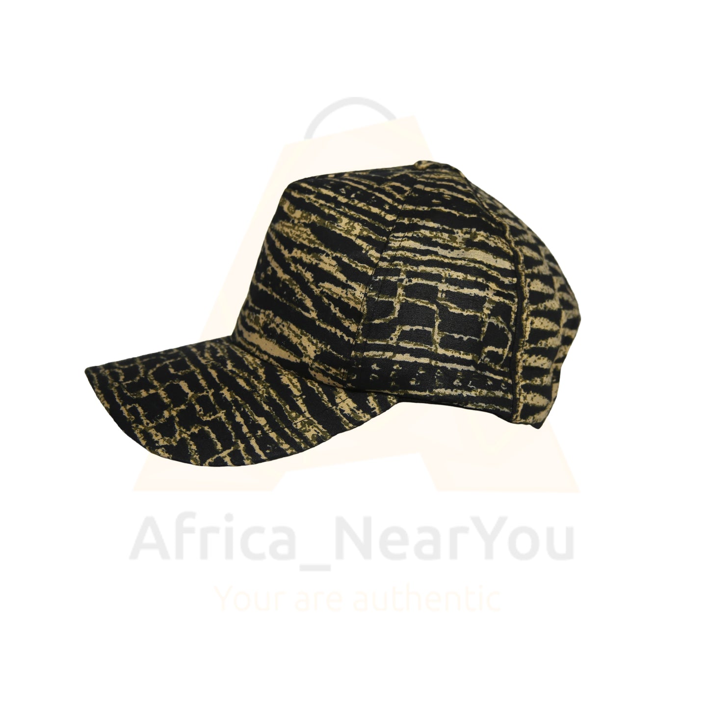Golden Heritage: Black & Gold African Print Bomber Jacket and Cap Set