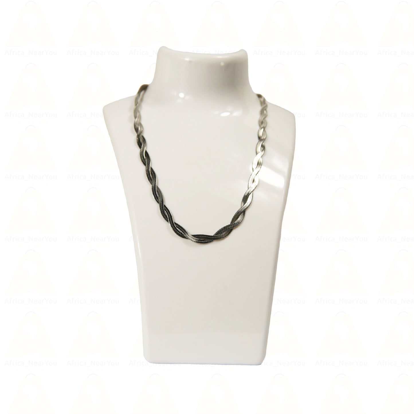 Two flat Layered twist necklace.