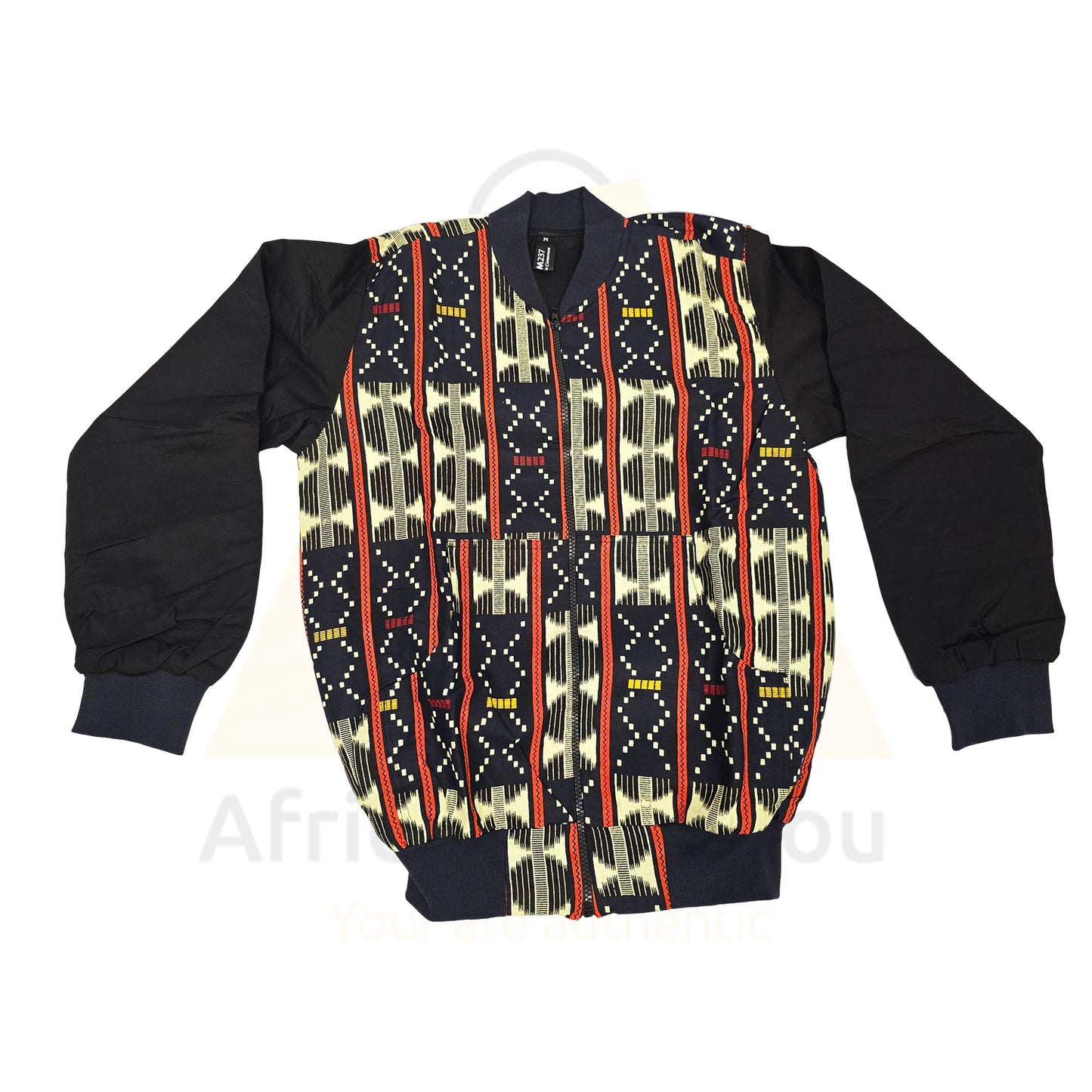 Timeless Heritage: Elegant African-Inspired Bomber Jacket