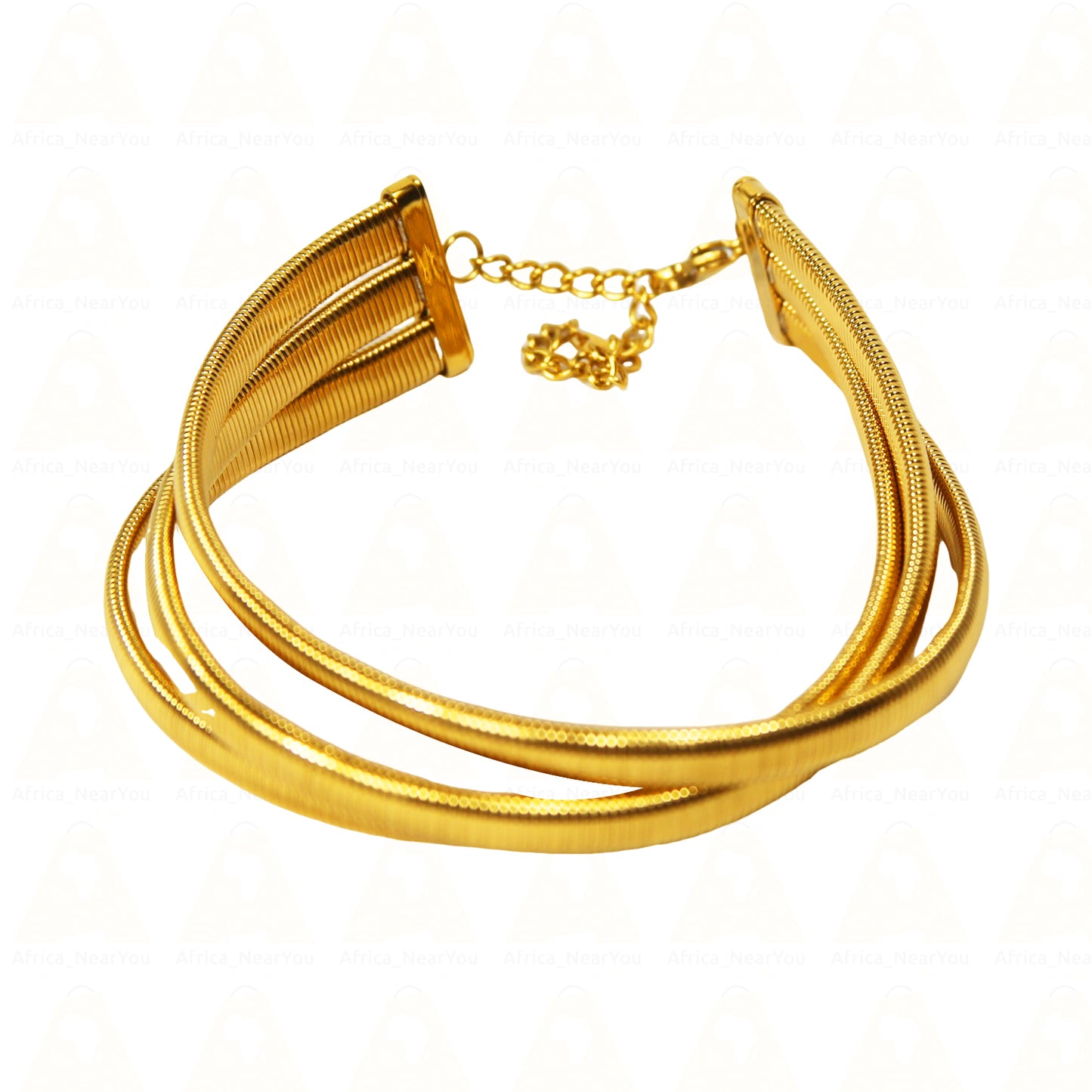 3 thick layered Choker necklace