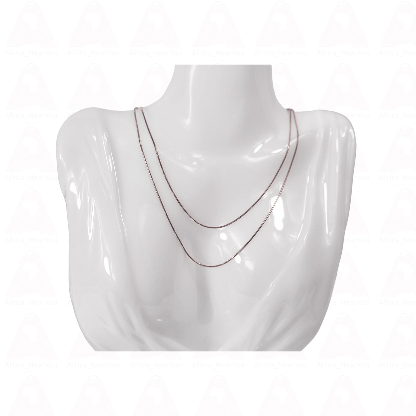 Two flat Layered twist necklace.