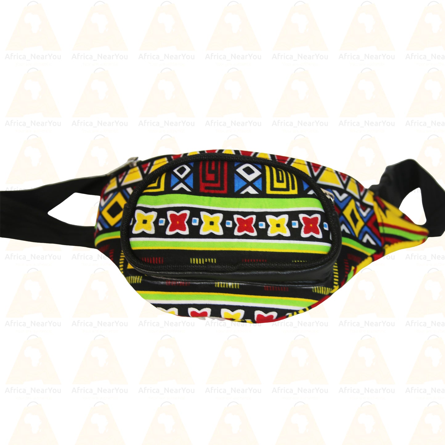 Vibrant African Print Waist Bag – Stylish Fanny Pack for Everyday Convenience