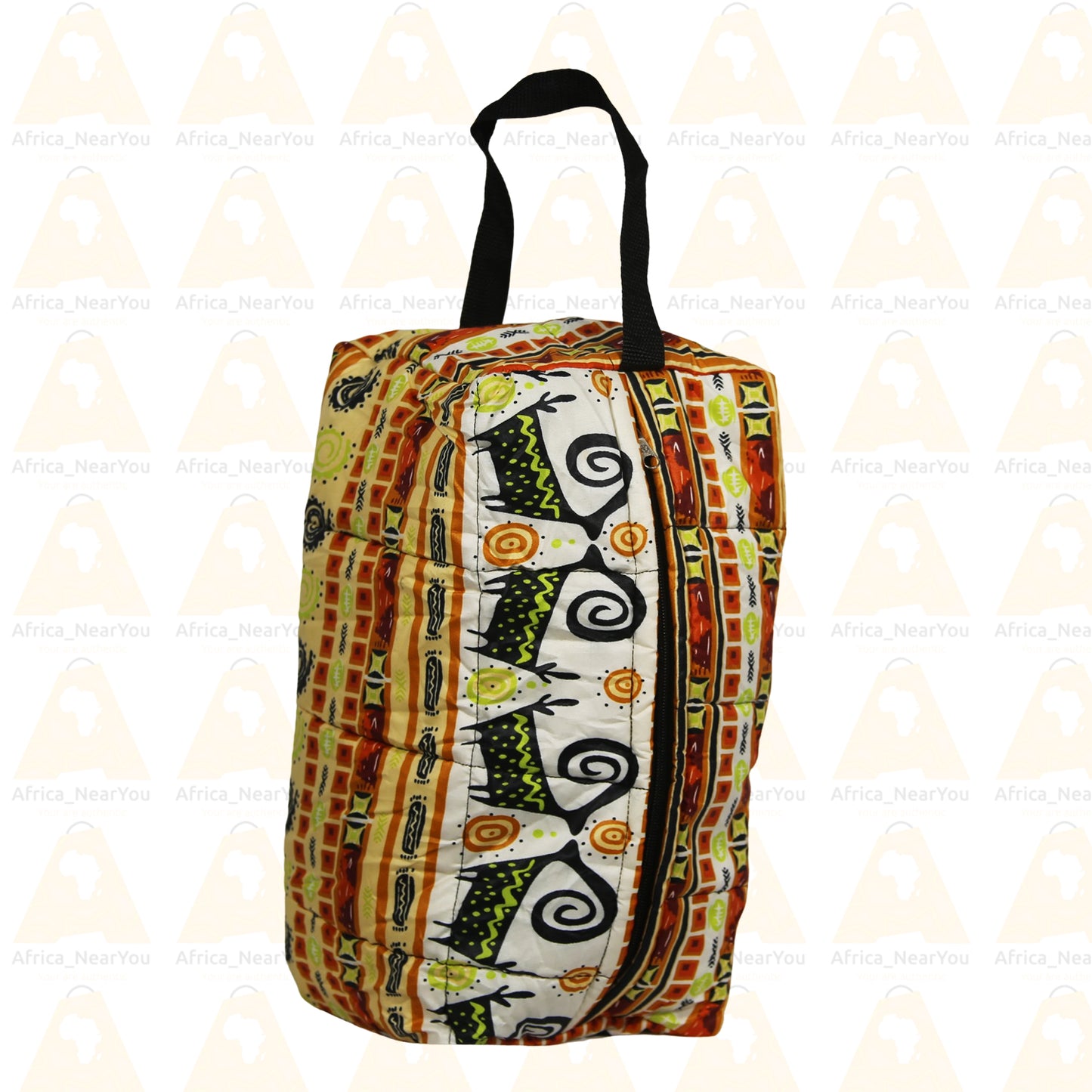 Sport / Toiletry Bag: Vibrant African Print Duffe With Mousse