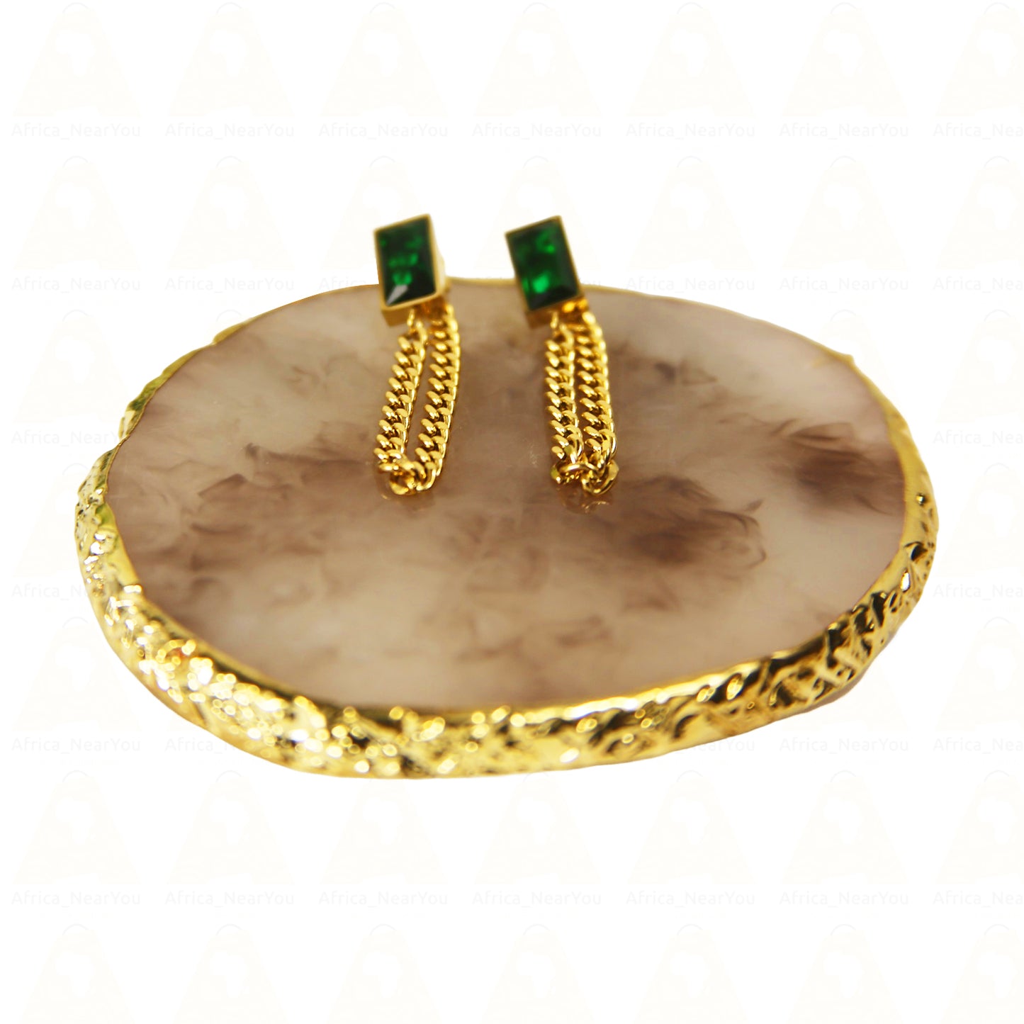 Green Zircon earrings dangle for a Glamorous Look