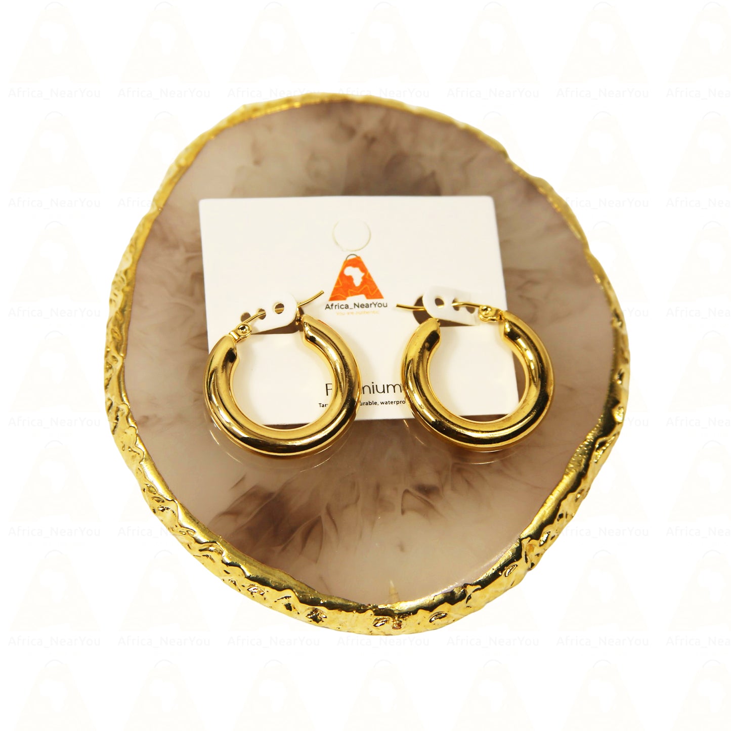 Classic Gold Hoop Earrings.