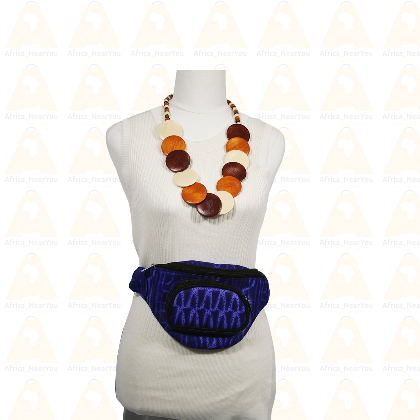 Vibrant African Print Waist Bag – Stylish Fanny Pack for Everyday Convenience