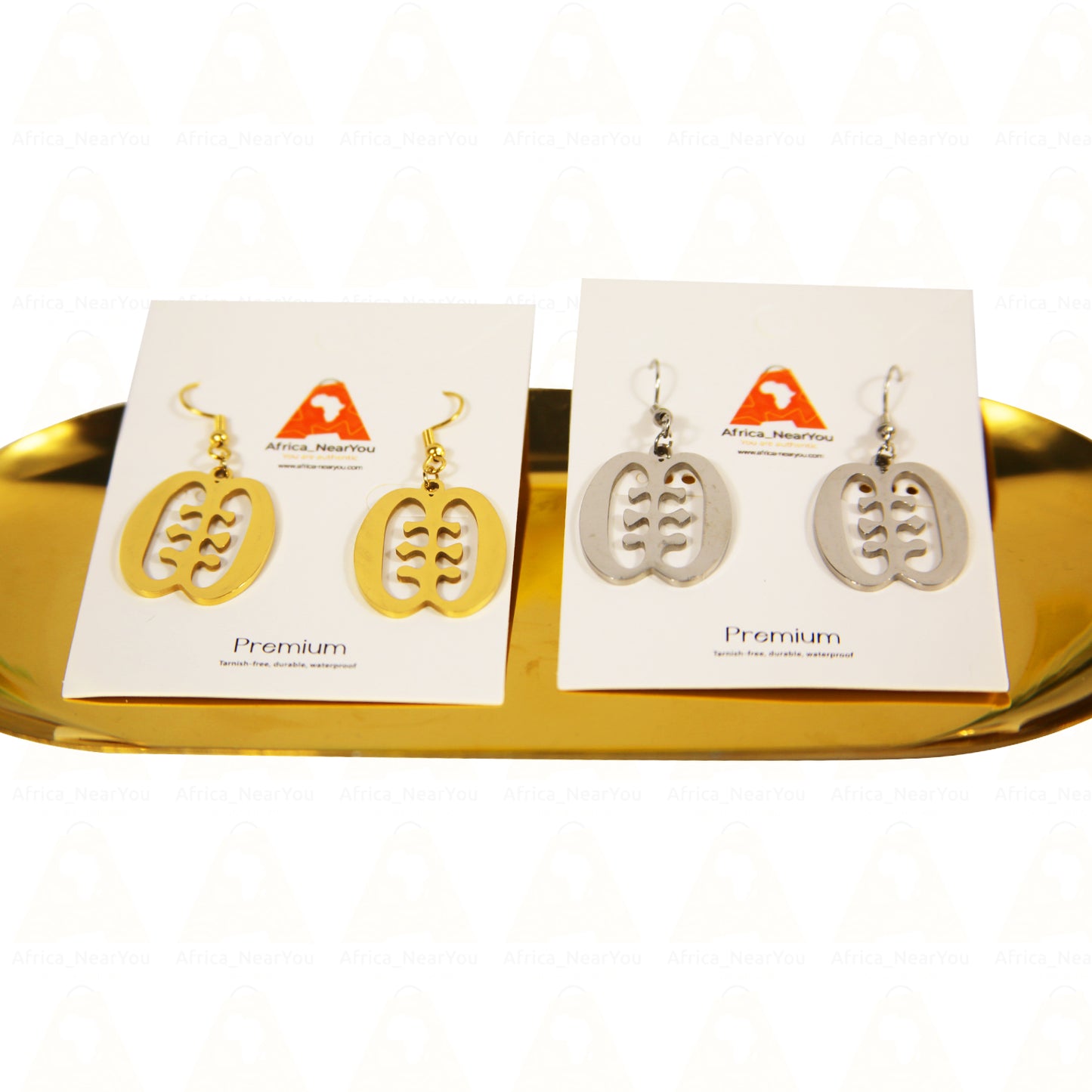 Fashion Adinkra Symbol Earrings.