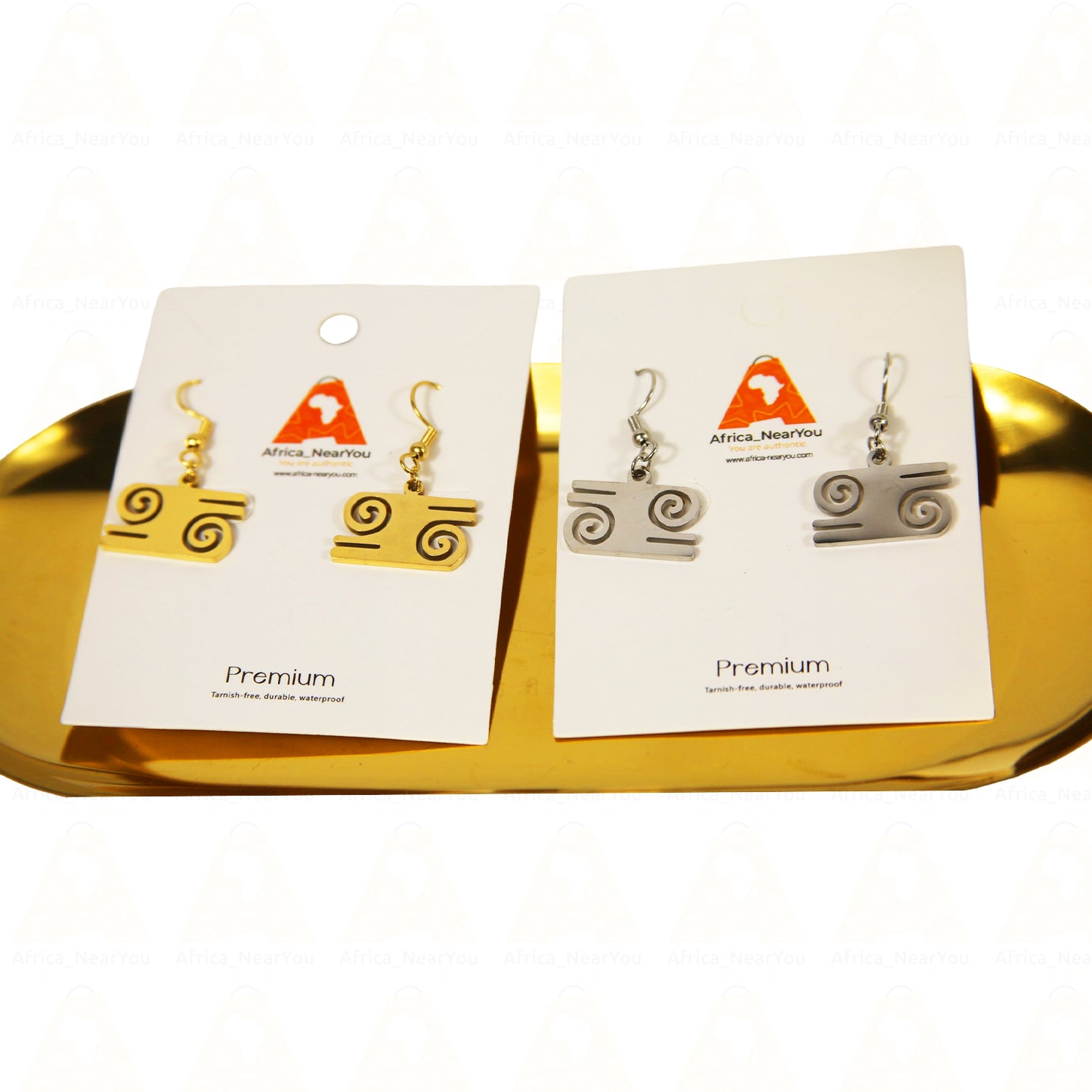Fashion Adinkra Symbol Earrings.