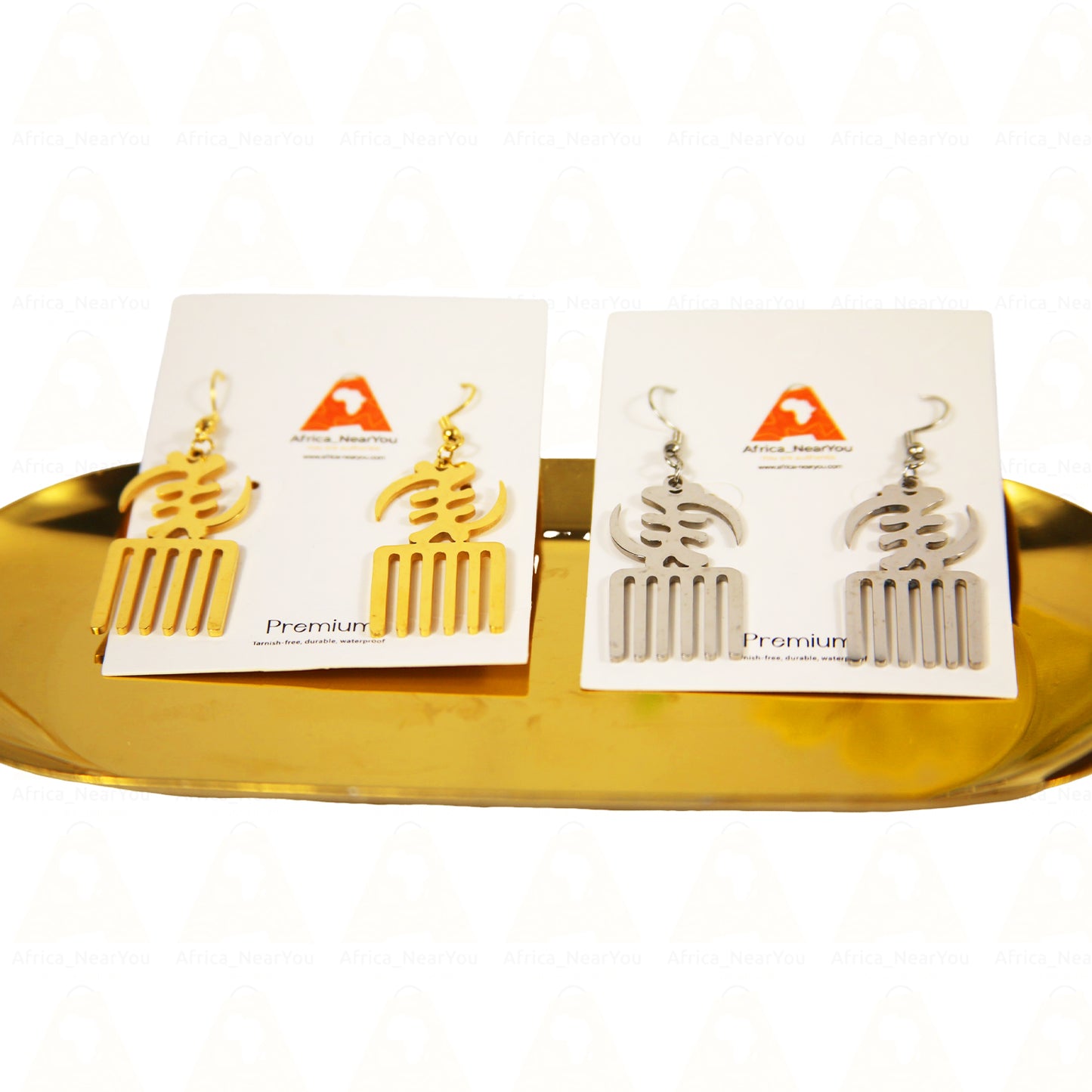 Fashion Adinkra Symbol Earrings.