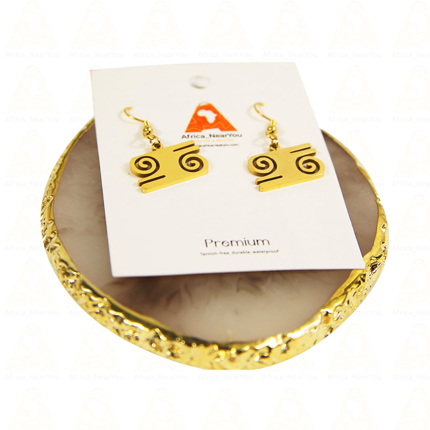 Fashion Adinkra Symbol Earrings.