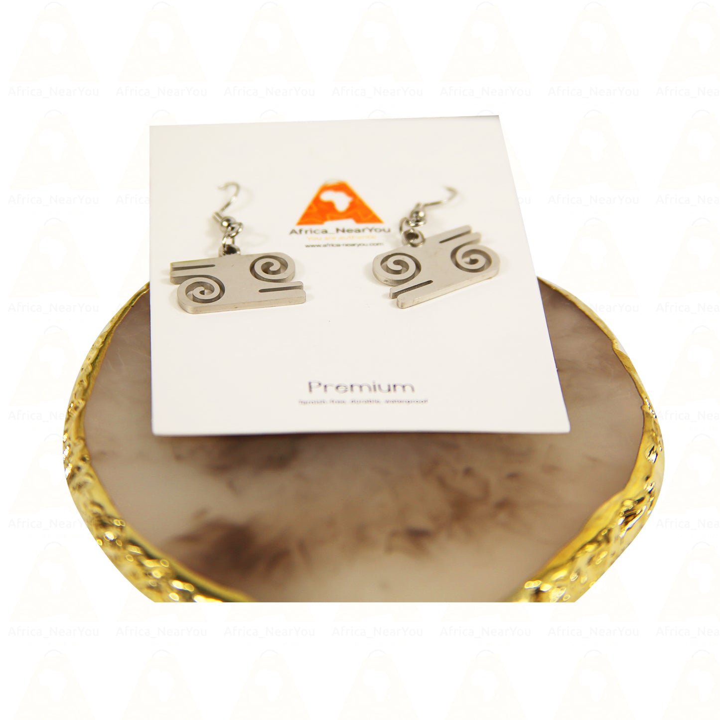 Fashion Adinkra Symbol Earrings.