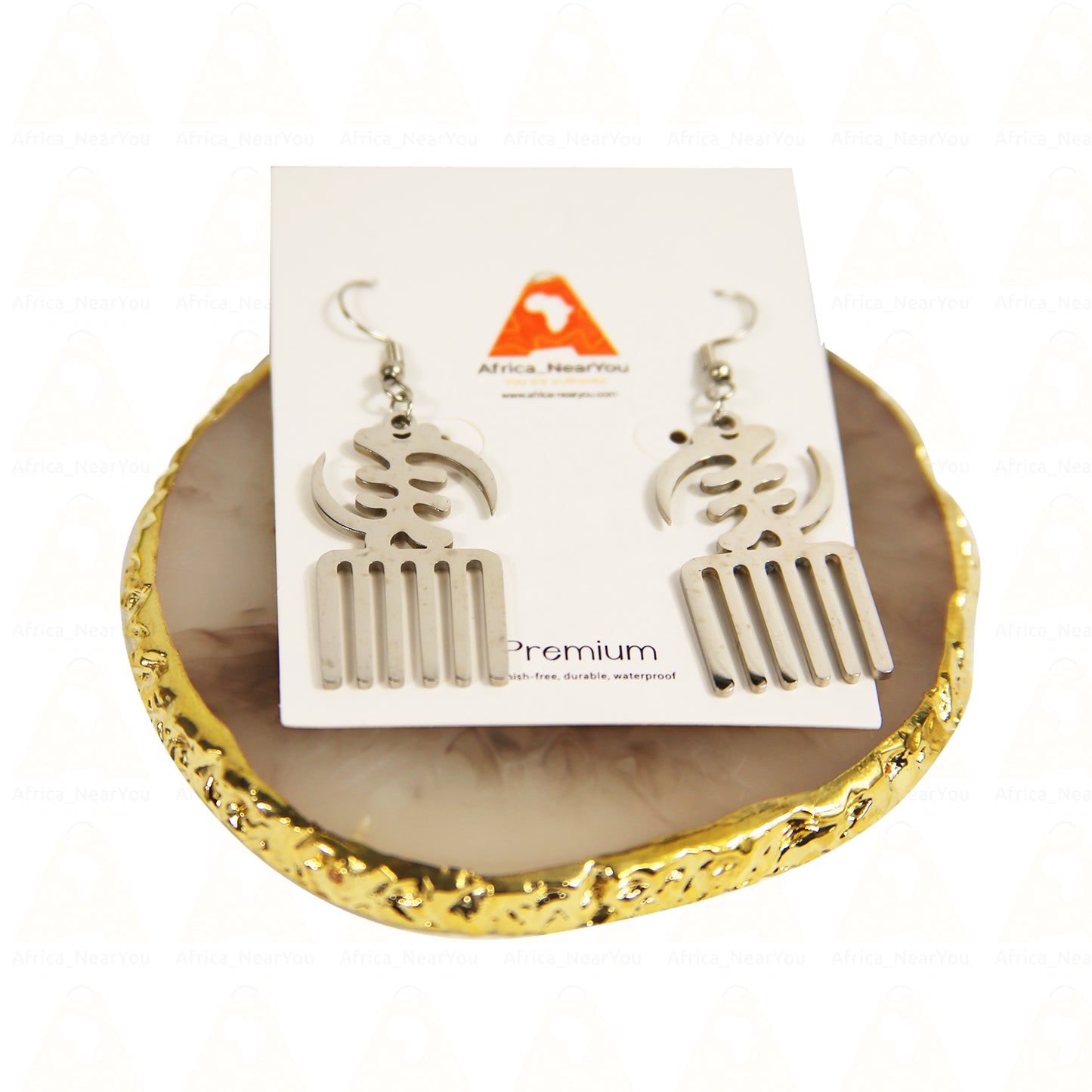 Fashion Adinkra Symbol Earrings.