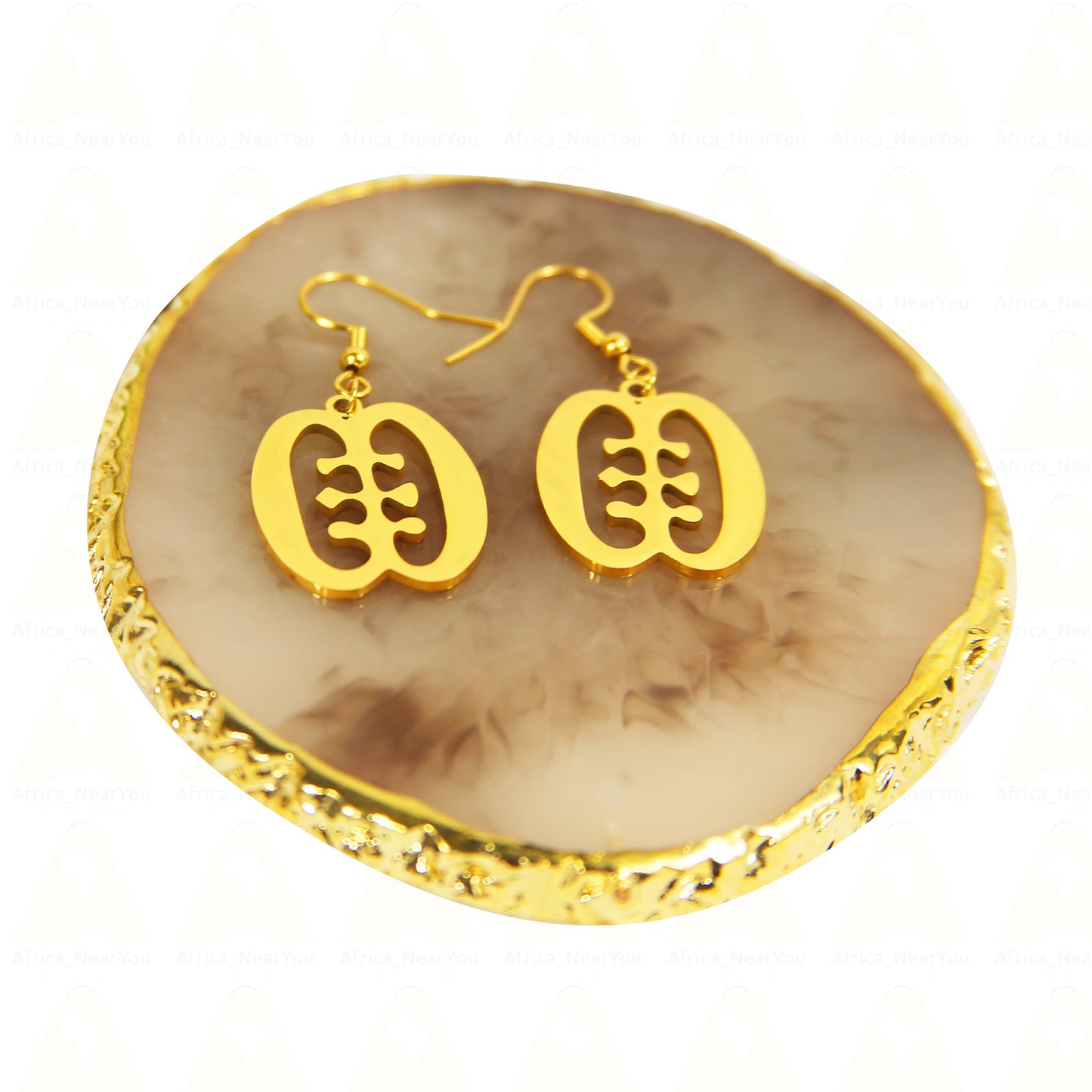 Fashion Adinkra Symbol Earrings.