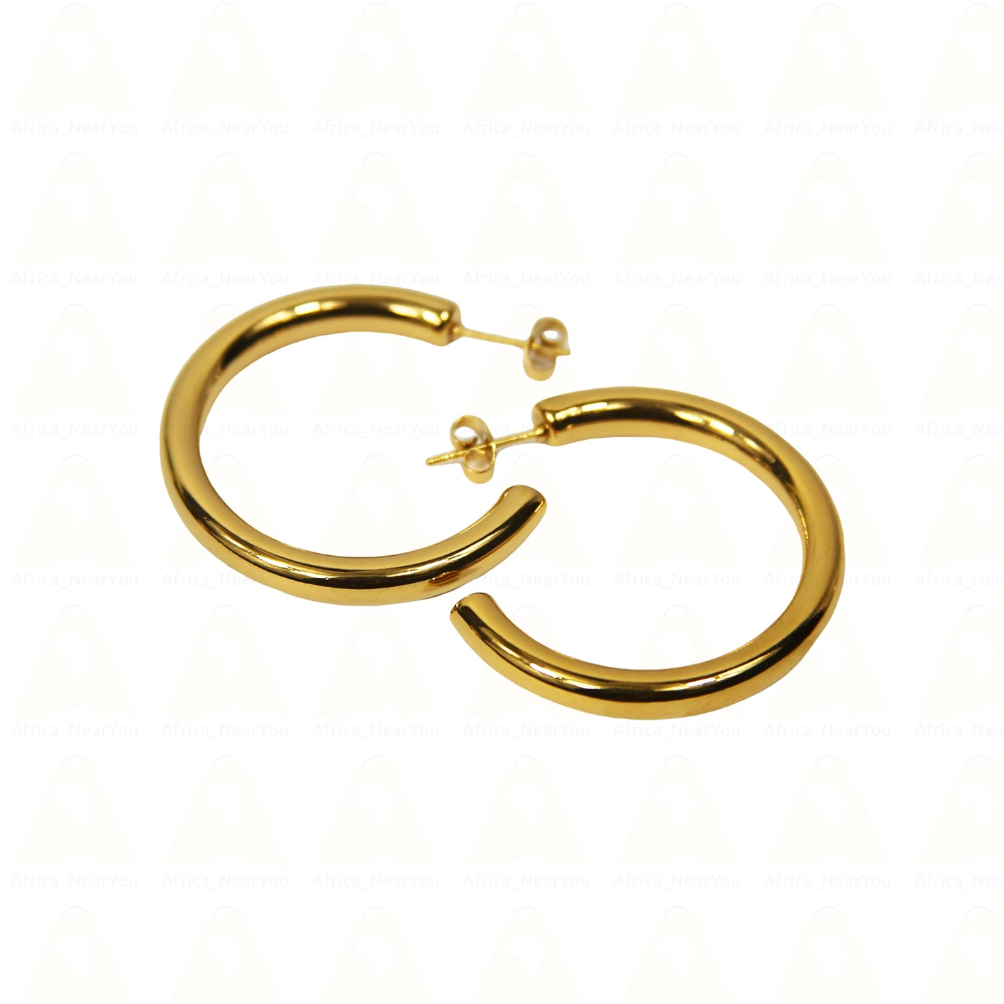 Elegant Gold, Rose gold and Silver Hoop Earrings.