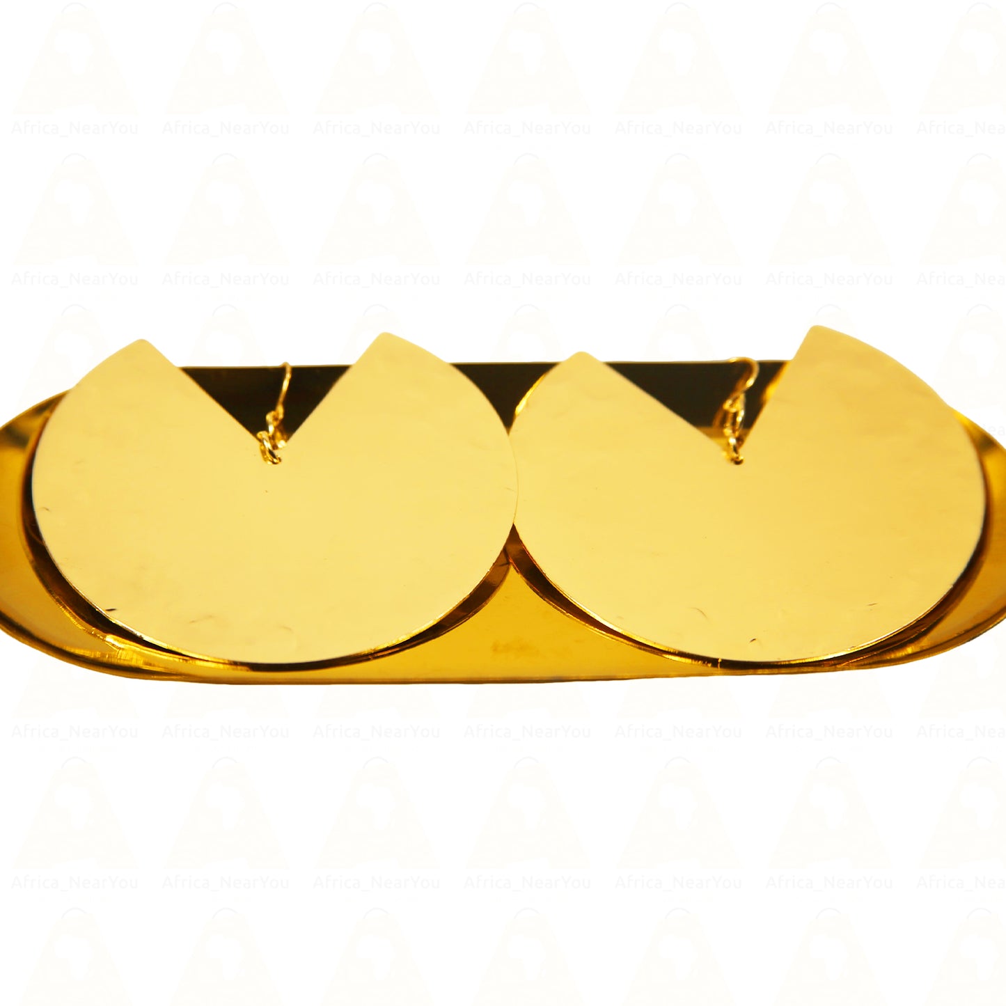 Bold Hammered Disc Earrings