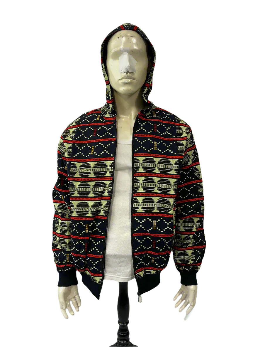 Timeless Heritage: Elegant African-Inspired Bomber Jacket