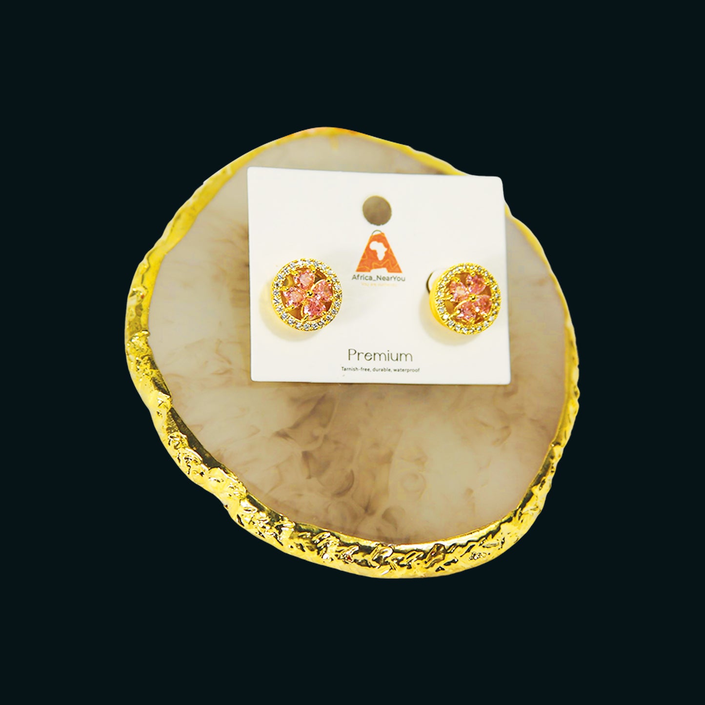 Pink Zircon Necklace & earrings