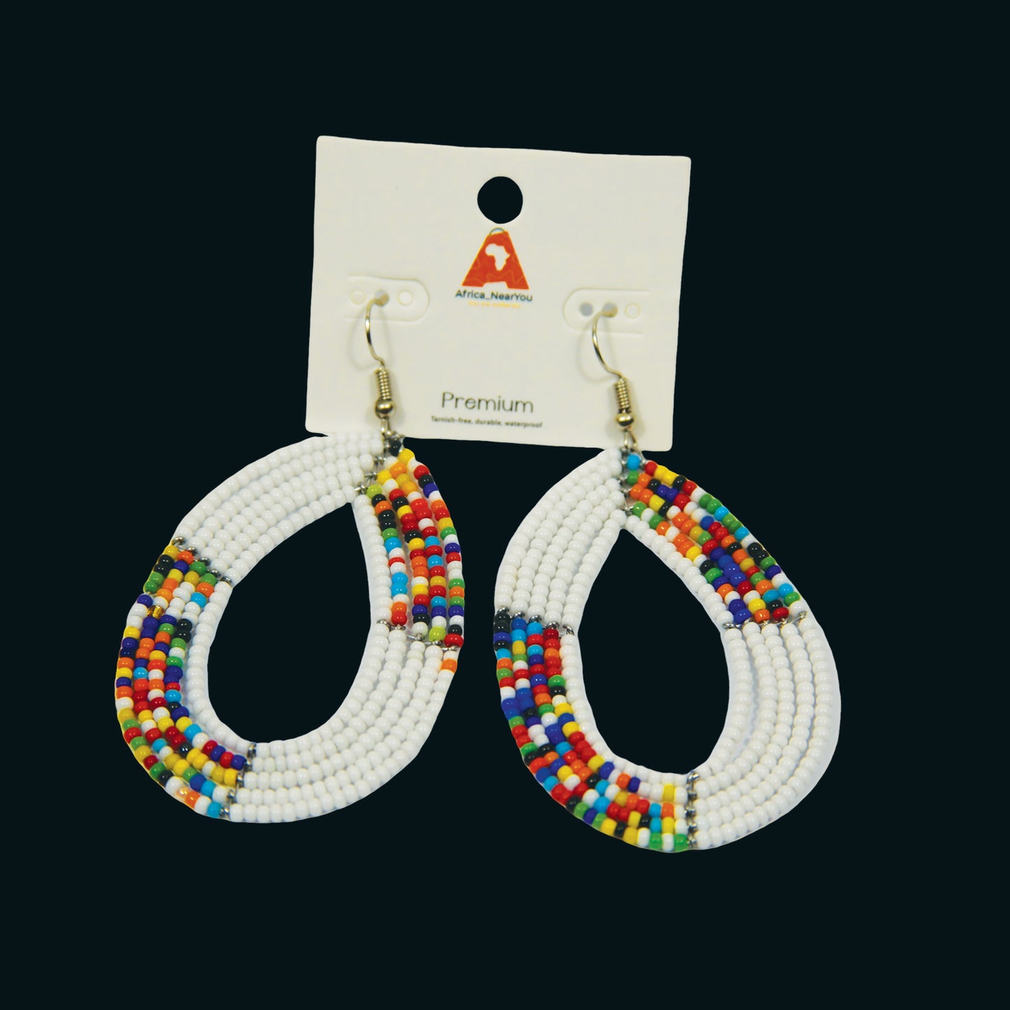 Handmade Maasai Beaded Drop Earrings