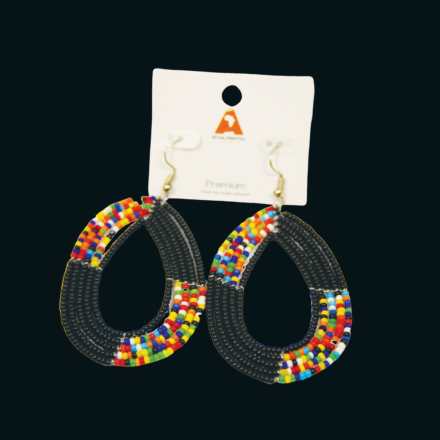 Handmade Maasai Beaded Drop Earrings