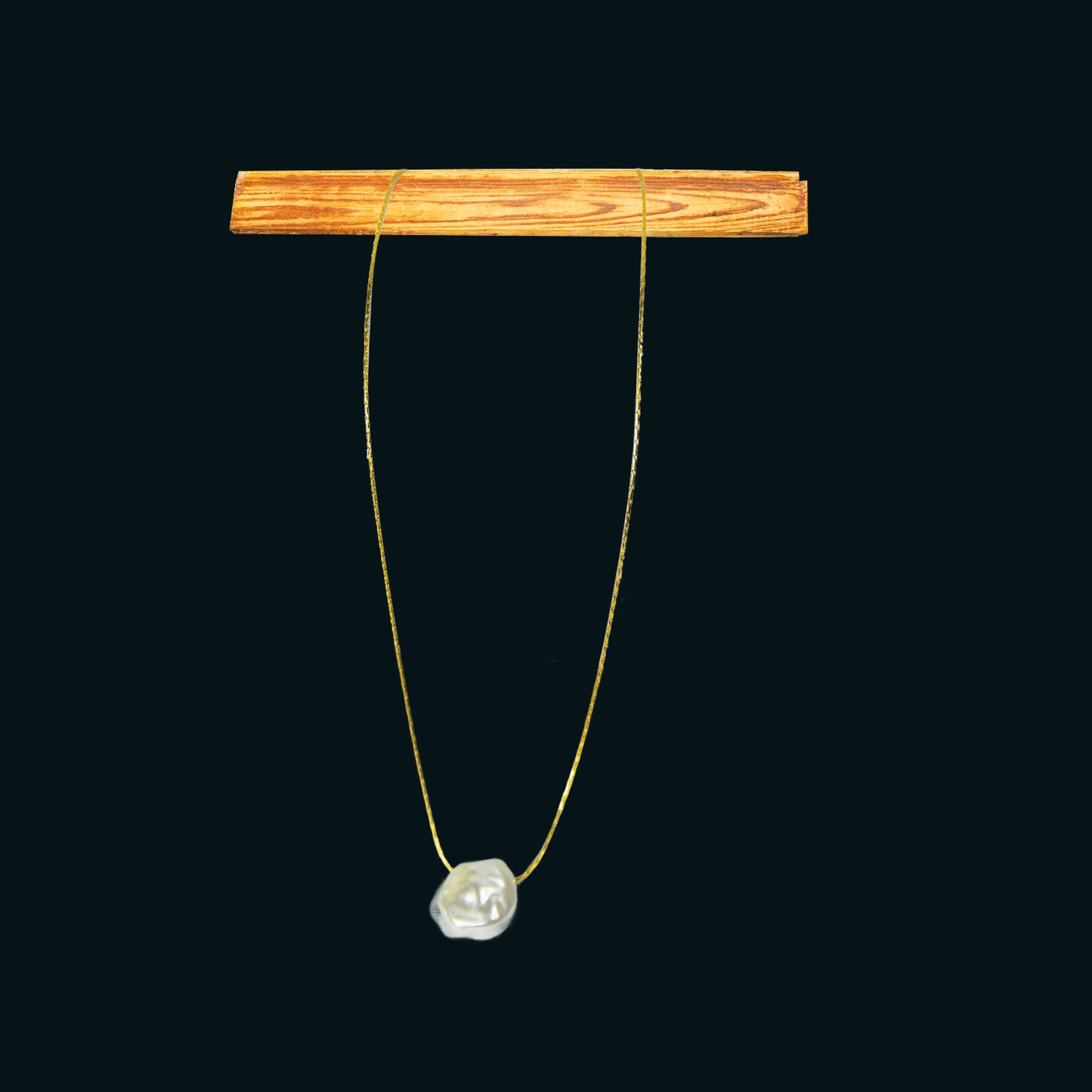 Water Drop pearl necklace think chain