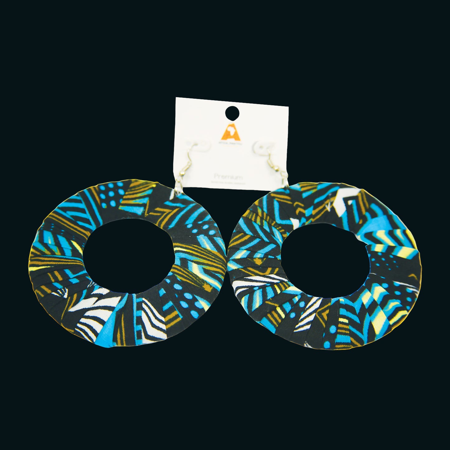 Vibrant Ankara Fabric Hoop Earrings