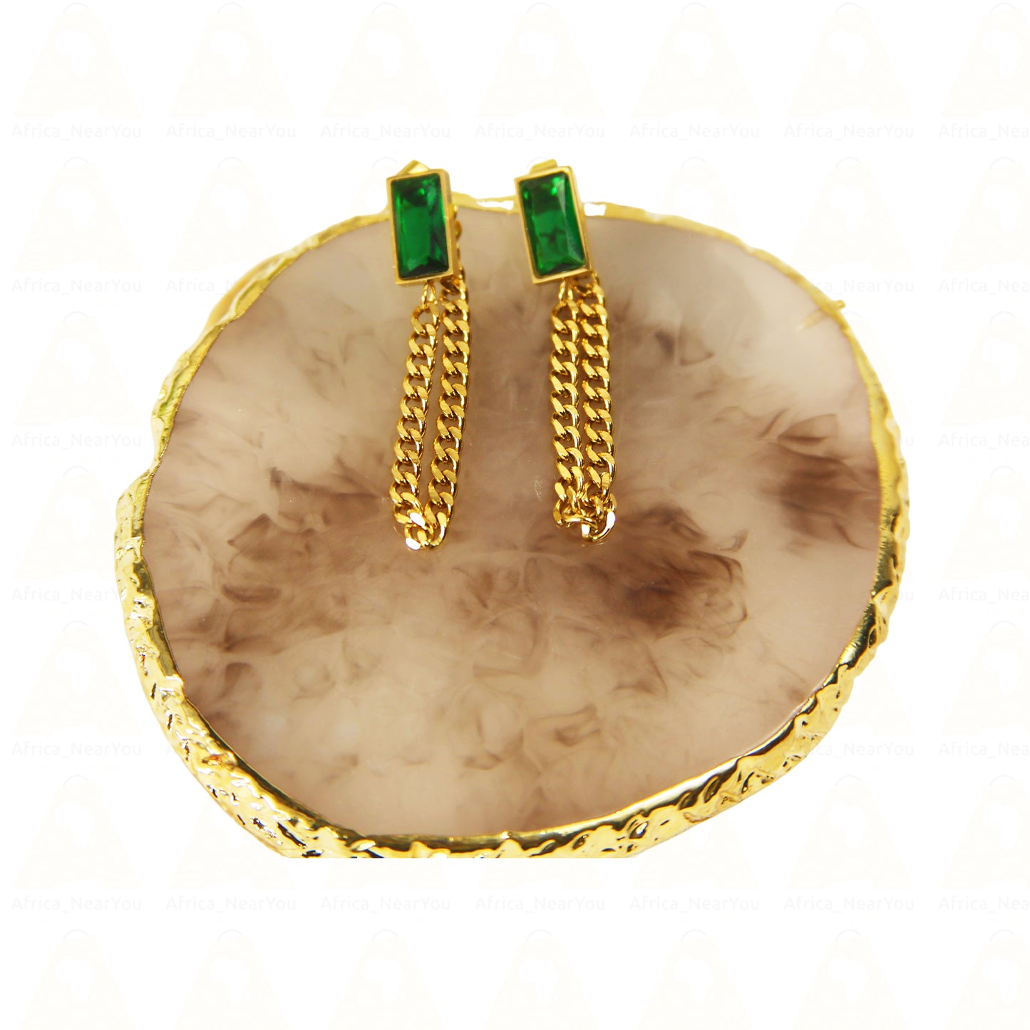 Green Zircon earrings dangle for a Glamorous Look