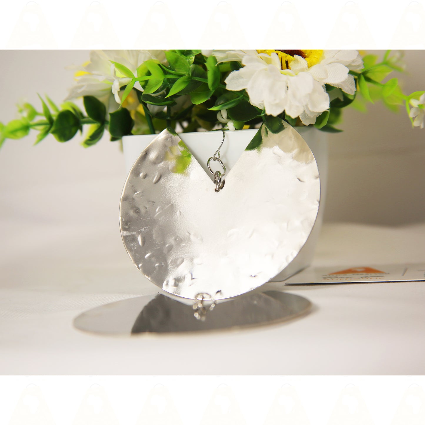 Bold Hammered Disc Earrings