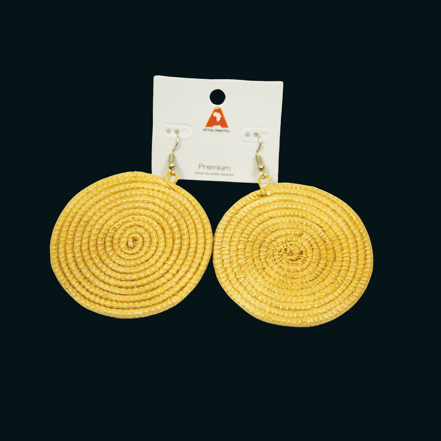 African Raffia Earrings