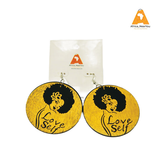 Circle Wooden Earrings