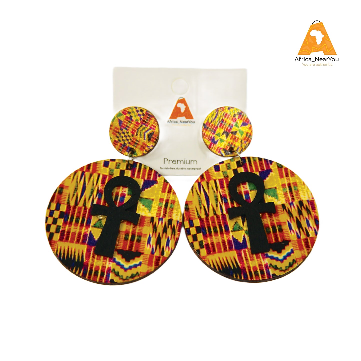African Wooden Earring