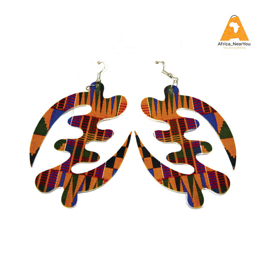 Adinkra Gye Nyame Wooden Earrings