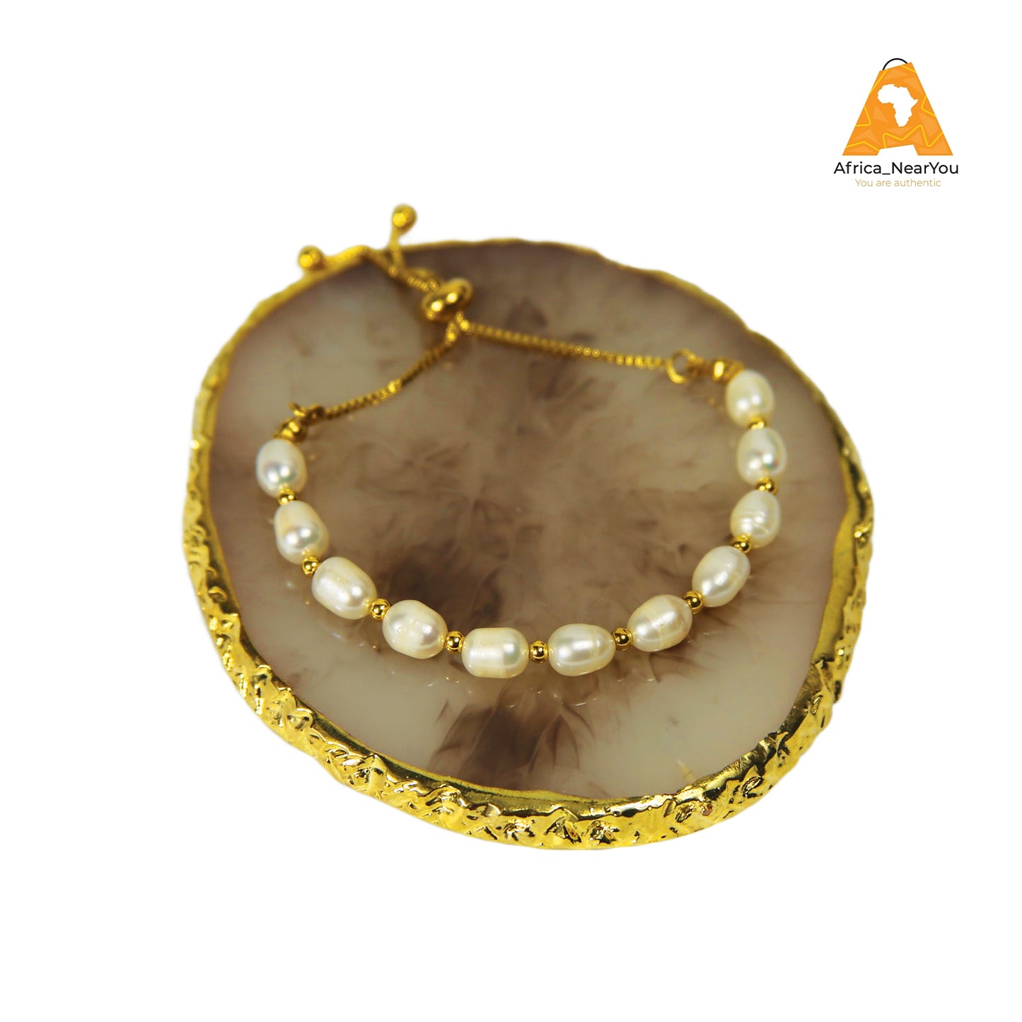 Gold-Plated Freshwater Pearl Bracelet