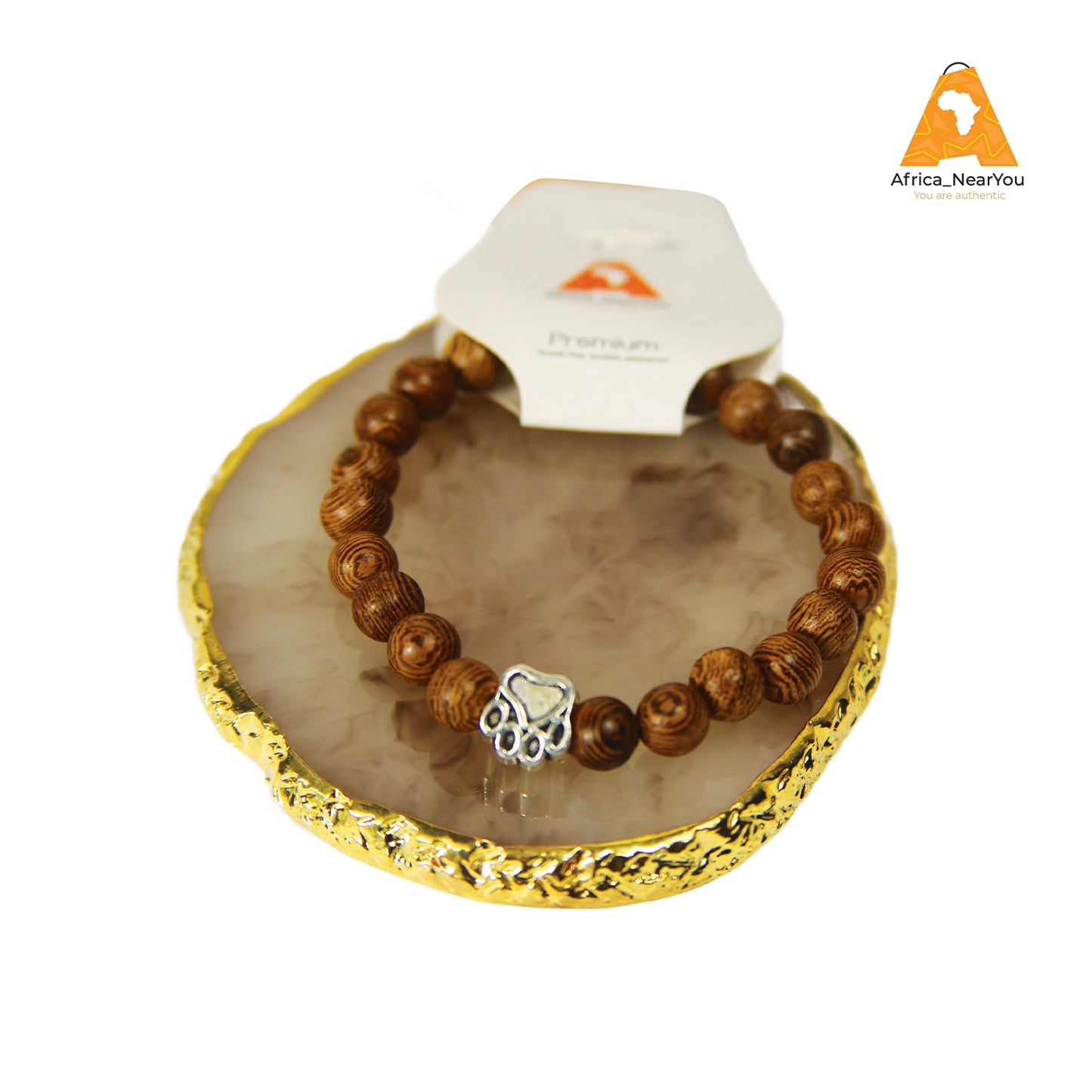 One layer beaded natural stone bracelet