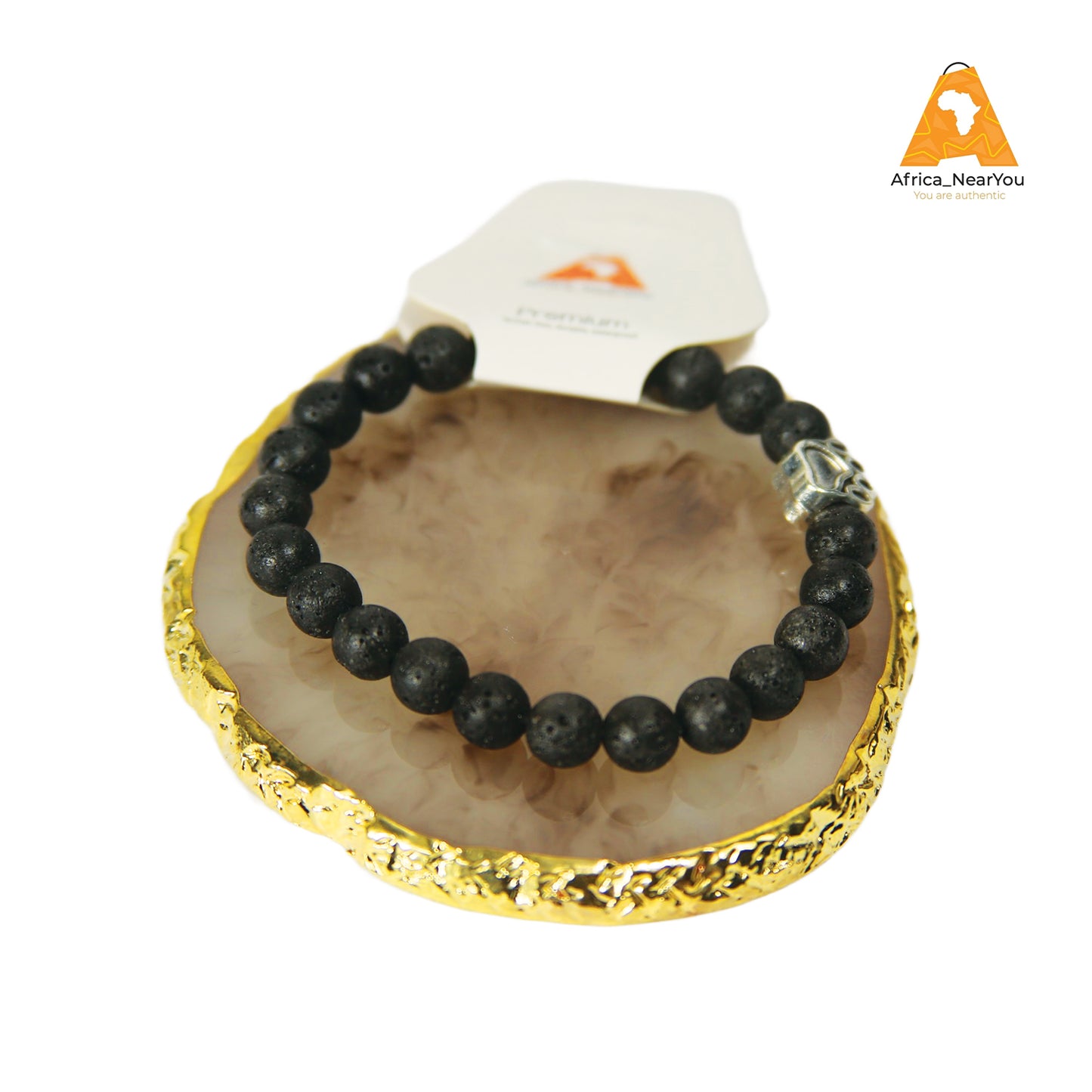 One layer beaded natural stone bracelet