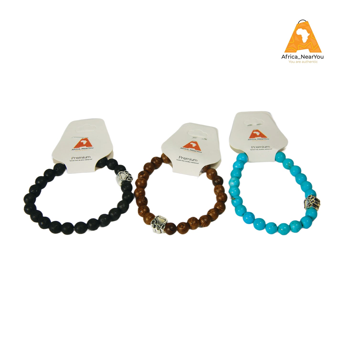 One layer beaded natural stone bracelet