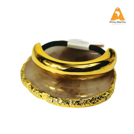 bold gold-plated cuff bracelet