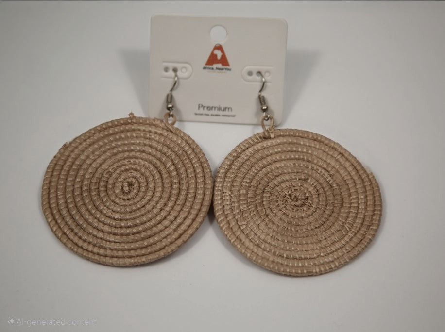 African Sizal/Raffia Earrings