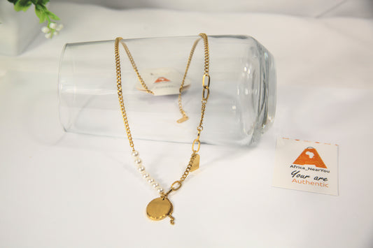 Golden Pearl Harmony Necklace